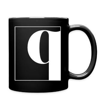 Buchstabenalphabet q - Tasse einfarbig - Schwarz - Rechts
