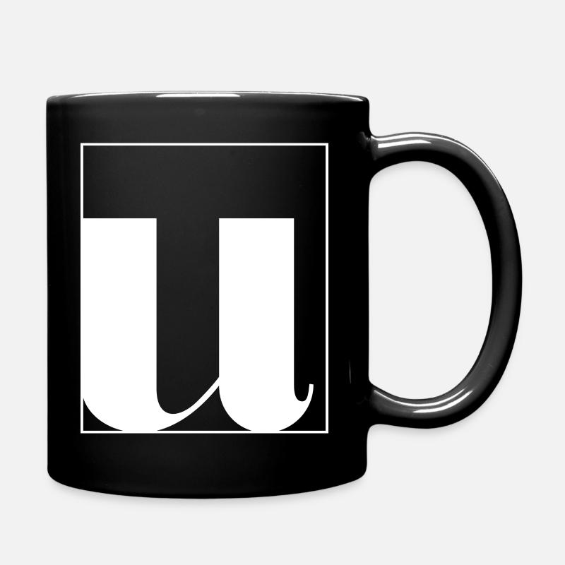 Buchstaben-Alphabet u - Tasse einfarbig - Schwarz