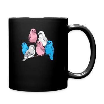 Transgender Pride Birds Perroquets Perruches Trans - Mug uni - noir - Droite