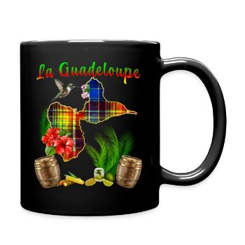 Madras Guadeloupe Ile Paradisiaque - Mug uni - noir - Droite