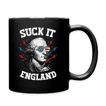 Suck It England 4th Of July Men Patriotic George - Full Colour Mug - black - Right