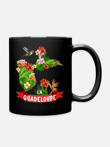 Guadeloupe Magnifique île Fleurs Des Tropiques - Mug uni - noir