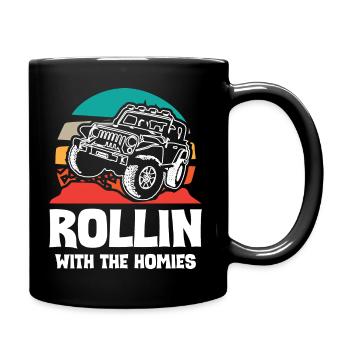 Jeeps Rollin avec The Homies - Mug uni - noir - Droite