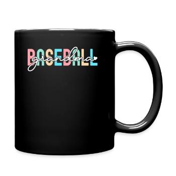 Retro Baseball Oma Shirt Enkel Enkelkinder - Tasse einfarbig - Schwarz - Rechts