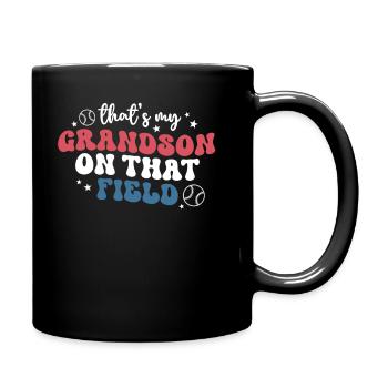 C’est mon petit-fils sur cette chemise de terrain mignon - Mug uni - noir - Droite