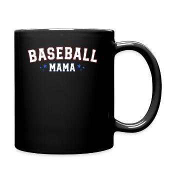 Retro Baseball Mama Chemise Vintage Américain Mignon - Mug uni - noir - Droite