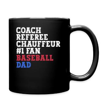 Chemise de père de baseball drôle de baseball disant mon fils - Mug uni - noir - Droite