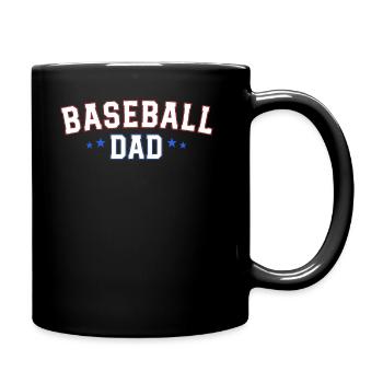 Retro Baseball Dad Shirt Vatertag Familie - Tasse einfarbig - Schwarz - Rechts
