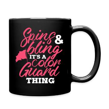 Spins bling C’est un truc de garde de couleur - Mug uni - noir - Droite
