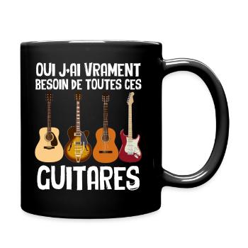 Passion humour guitare pour guitariste - Mug uni - noir - Droite