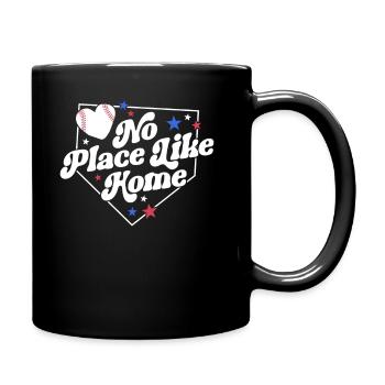 Kein Ort wie zu Hause Baseball Shirt Retro Baseball - Tasse einfarbig - Schwarz - Rechts