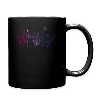 Bisexuell Wildflower Pride Month LGBT Subtil Bi - Tasse einfarbig - Schwarz - Rechts