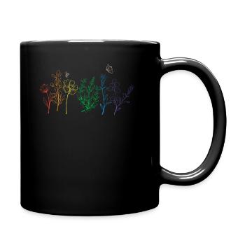 Pride Wildflowers Chemise Botanical Rainbow LGBT - Mug uni - noir - Droite