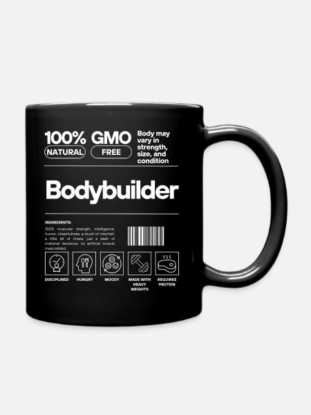 Bodybuilder - Tasse einfarbig - Schwarz