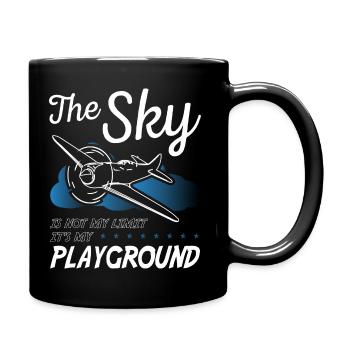 Pilot The Sky Is Not My Limit - Full Colour Mug - black - Right