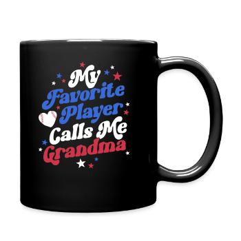 Mon joueur préféré m’appelle grand-mère rétro - Mug uni - noir - Droite