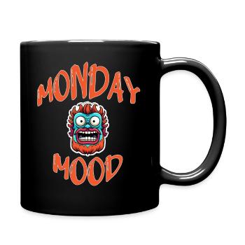 Monday Mood! Fun, customisable - Full Colour Mug - black - Right