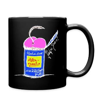 Dose Affenaasch - Tasse einfarbig - Schwarz - Rechts