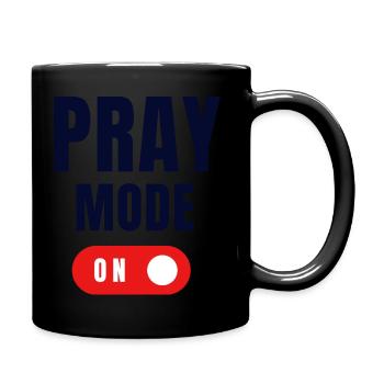 Gebets Modus Beter Geschenke Christen beten Bete - Tasse einfarbig - Schwarz - Rechts