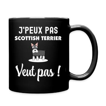 Chien Scottish Terrier Cadeau Famille - Mug uni - noir - Droite
