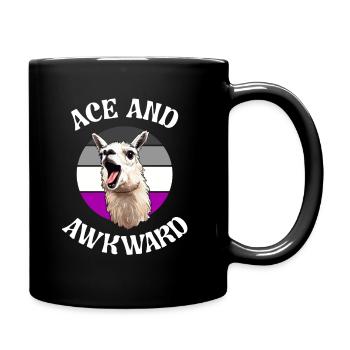 Ass und unbeholfen lustig asexuell Pride Month Niedlich - Tasse einfarbig - Schwarz - Rechts