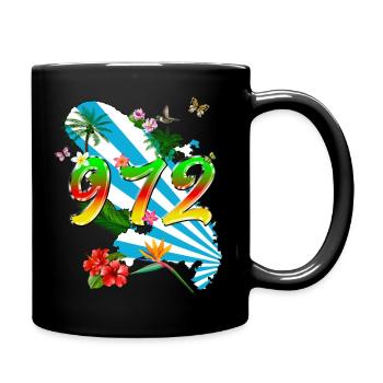 Martinique 972 Fleurs Tropicales - Mug uni - noir - Droite