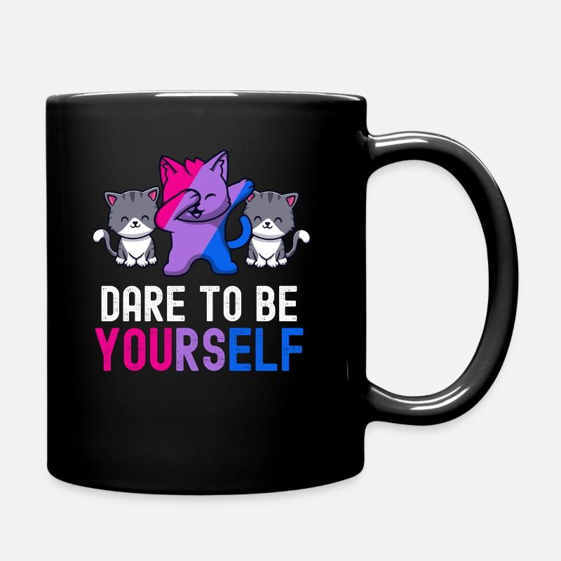 Osez être vous-même Mignon Bisexuel Bi Pride Mois - Mug uni - noir