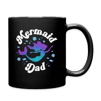 Sirène Papa Père Matching Famille Sirène - Mug uni - noir - Droite