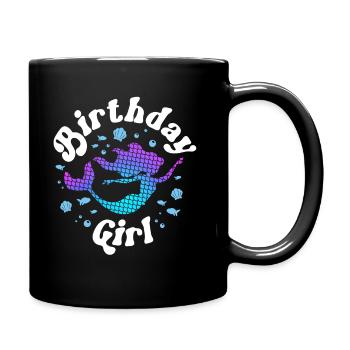 Meerjungfrau Mädchen Kostüm Outfit Thema Meerjungfrau - Tasse einfarbig - Schwarz - Rechts