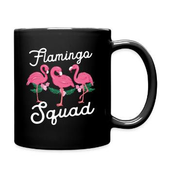 Flamingo Squad - Tasse einfarbig - Schwarz - Rechts