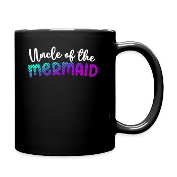 Uncle Of The Mermaid Girl Family Matching Mermaid - Full Colour Mug - black - Right