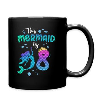 Cette sirène est 8 ans Sirène 8ème fille - Mug uni - noir - Droite