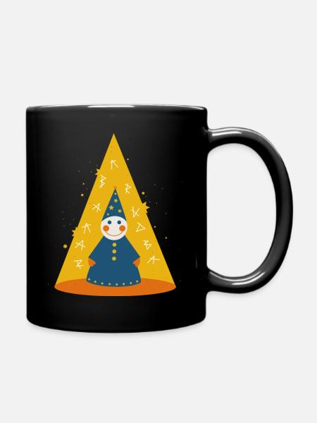 Niedlicher Zauberer - Tasse einfarbig - Schwarz
