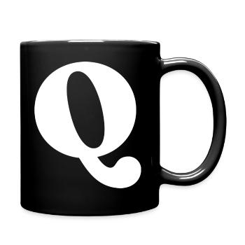 Buchstabe q - Tasse einfarbig - Schwarz - Rechts