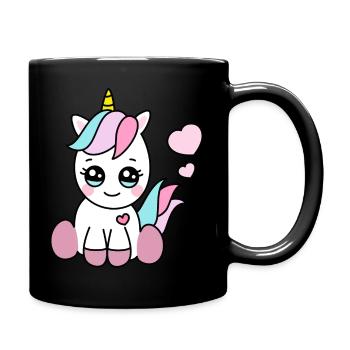 baby unicorn - Full Colour Mug - black - Right