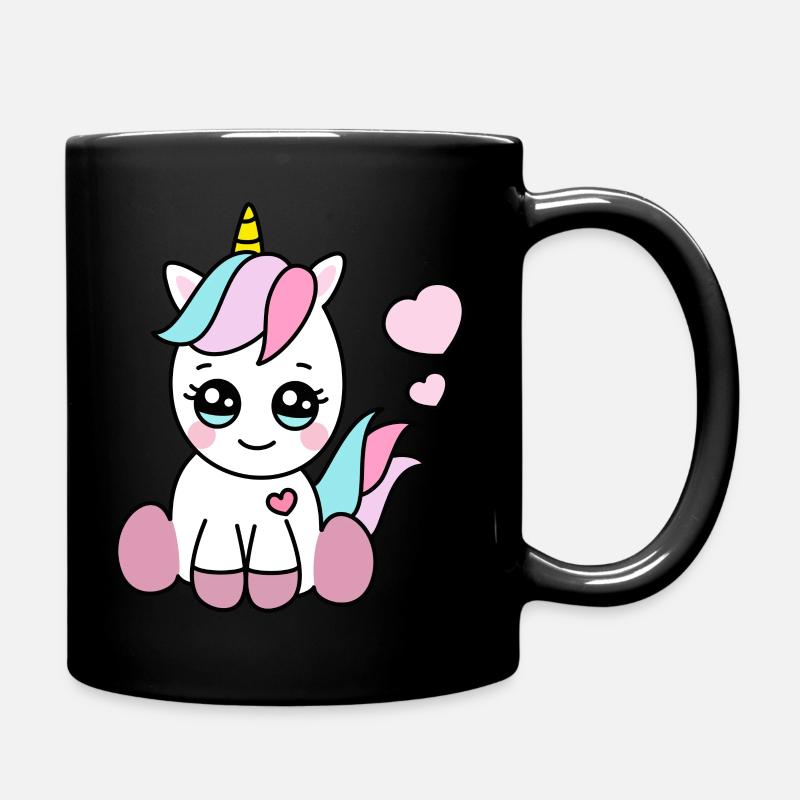 Baby-Einhorn - Tasse einfarbig - Schwarz