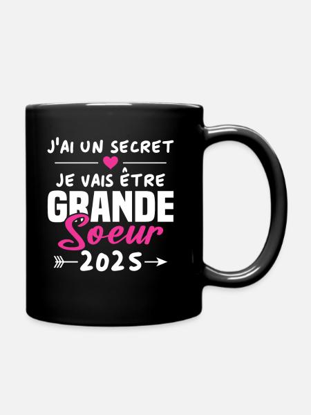 Je Vais être Grande Soeur 2025 - Mug uni - noir