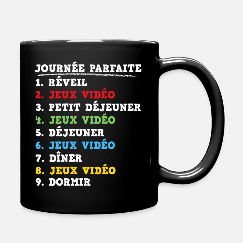 Journée parfaite jeux vidéo console - Mug uni - noir