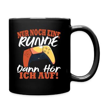 Nur noch eine Runde dann hör ich auf - Tasse einfarbig - Schwarz - Rechts