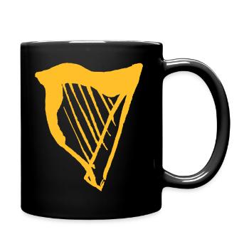 Harfe - Abstrakt - Tasse einfarbig - Schwarz - Rechts