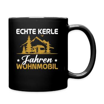 Echte kerle fahren wohnmobil - Mug uni - noir - Droite