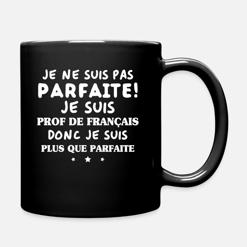 Je suis prof de français - Mug uni - noir