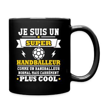 Je suis un super handballeur - Mug uni - noir - Droite