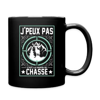 J'peux pas c'est la Saison de Chasse - Mug uni - noir - Droite