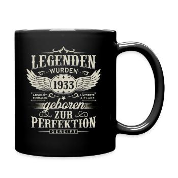 Legenden Wurden 1933 Geboren Geburtstag Geschenk - Tasse einfarbig - Schwarz - Rechts