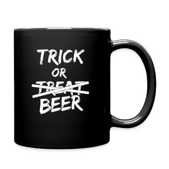 Astuce ou bière - Mug uni - noir - Droite