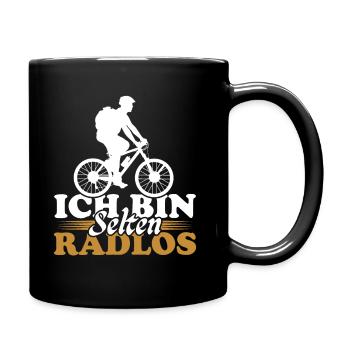 Ich Bin Selten Radlos Fahrrad Fahrradfahrer Männer - Tasse einfarbig - Schwarz - Rechts