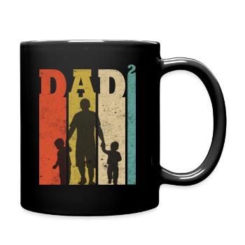 Papa Chemise Deux fils Père de deux cadeaux - Mug uni - noir - Droite