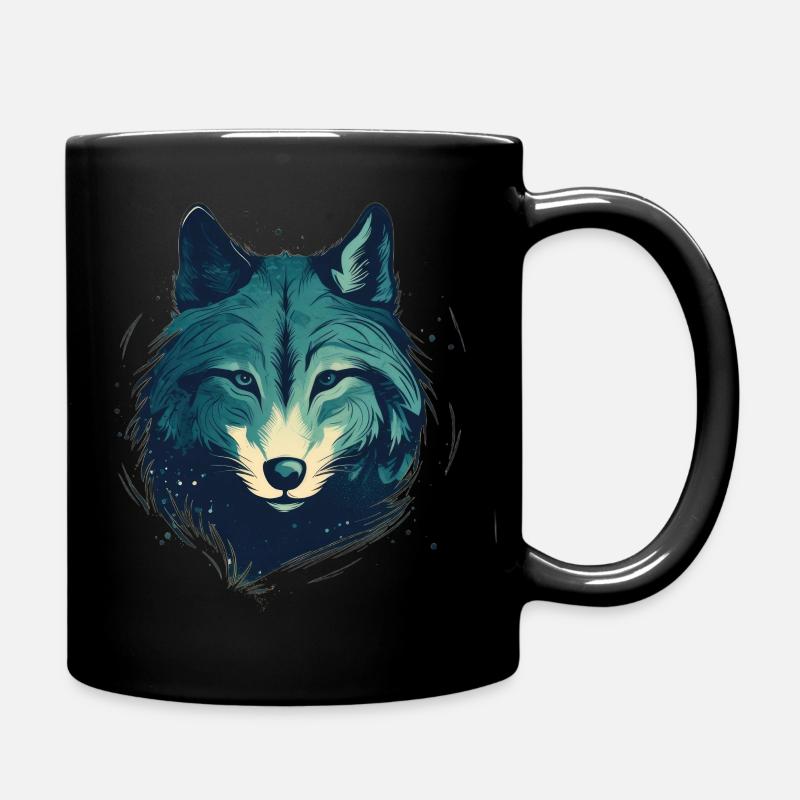 Wolf - Full Colour Mug - black