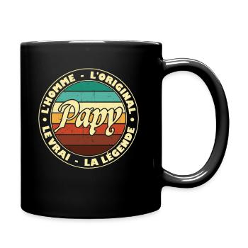 Papy homme original légende grand père cadeau - Mug uni - noir - Droite
